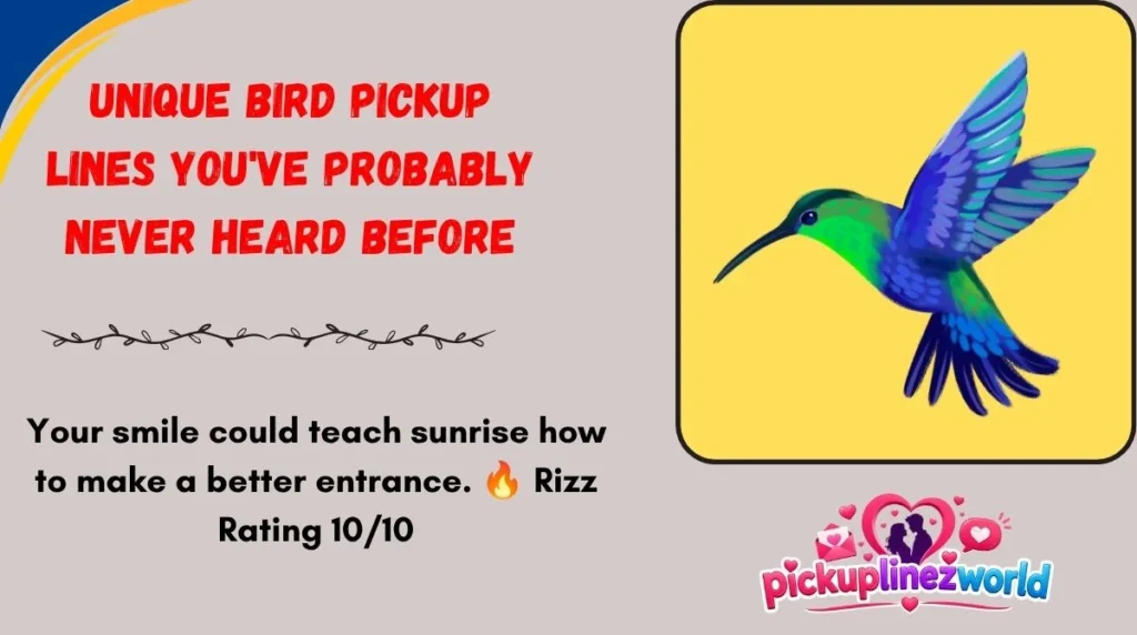 Unique Bird Pickup Lines You've Probably Never Heard Before