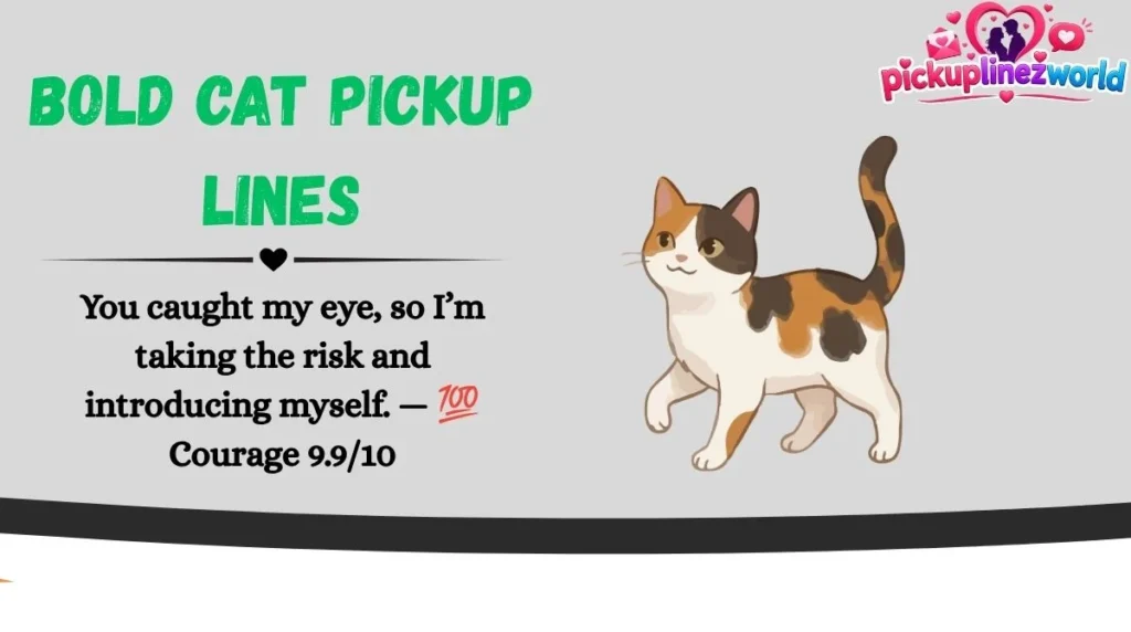 Bold Cat Pickup Lines