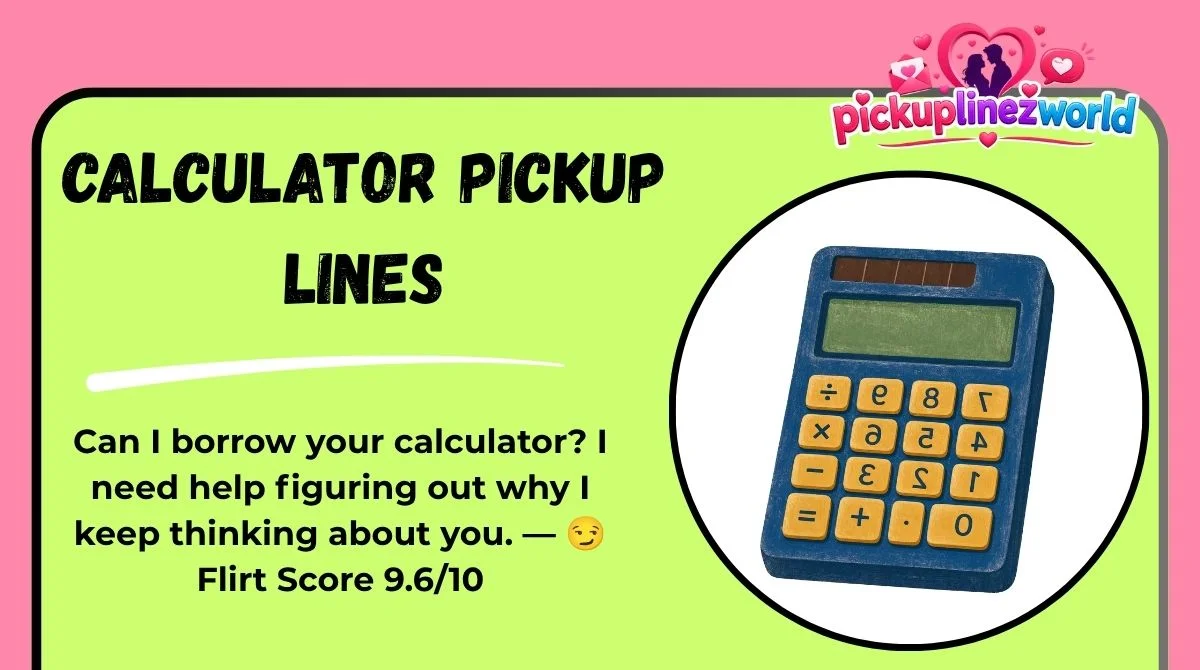 Calculator Pickup Lines