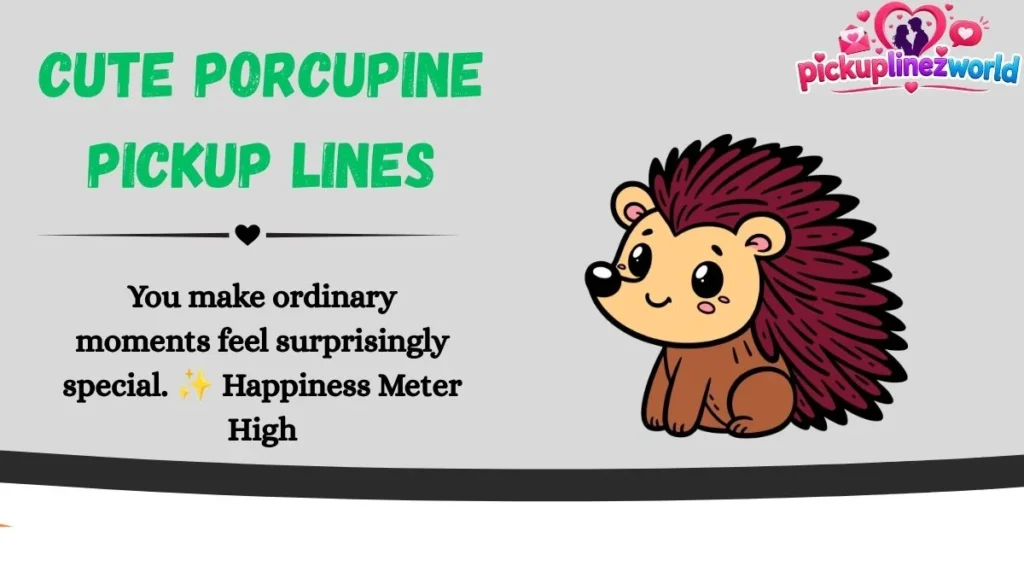 Cute Porcupine Pickup Lines
